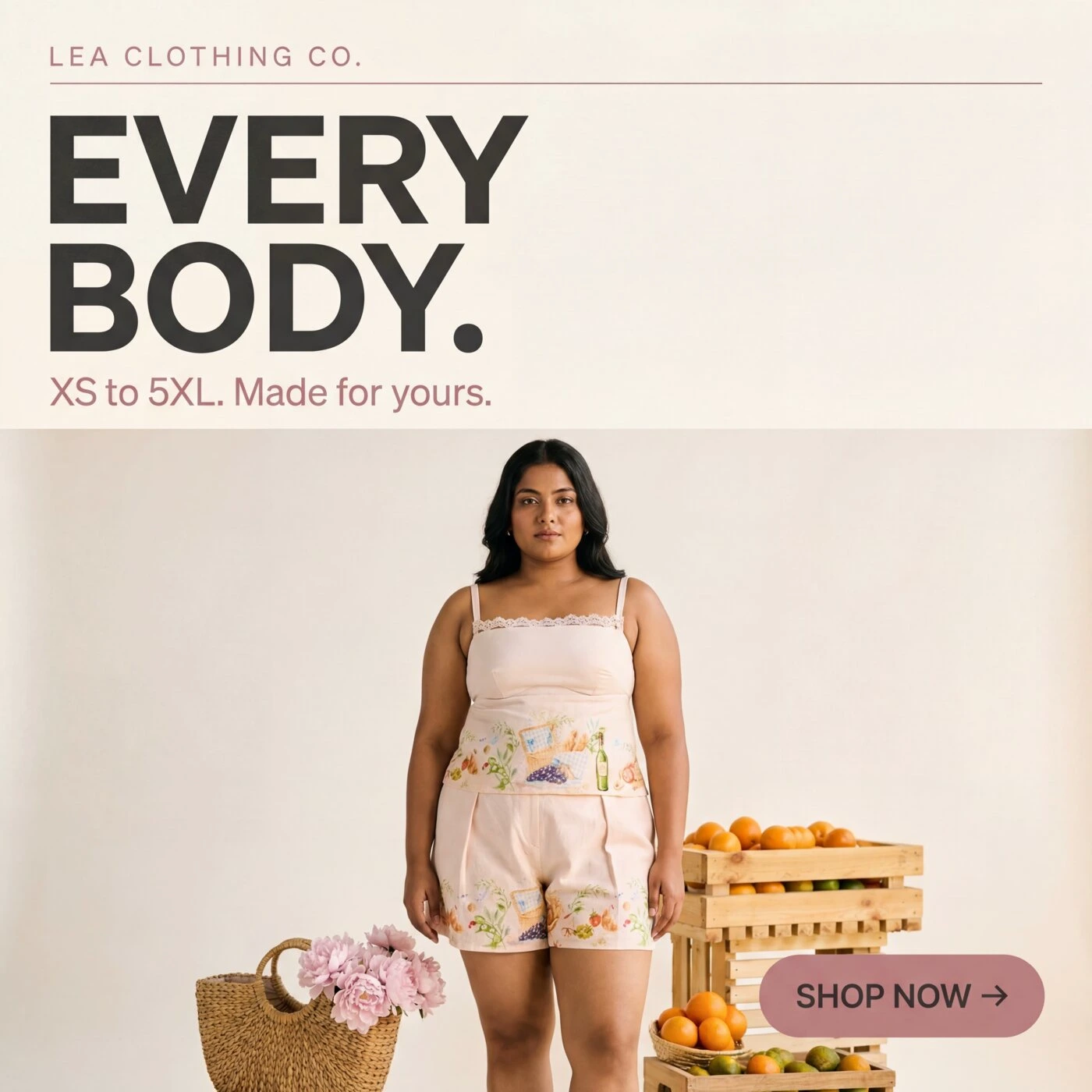 Lea Clothing inclusion ad